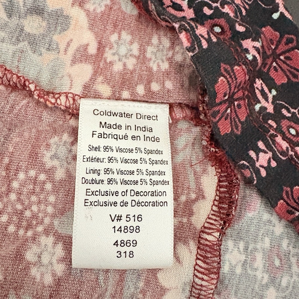 COLDWATER CREEK Flowy Maxi Dress Embroidered Size 1X Romantic Floral Boho Cottag - Picture 7 of 7